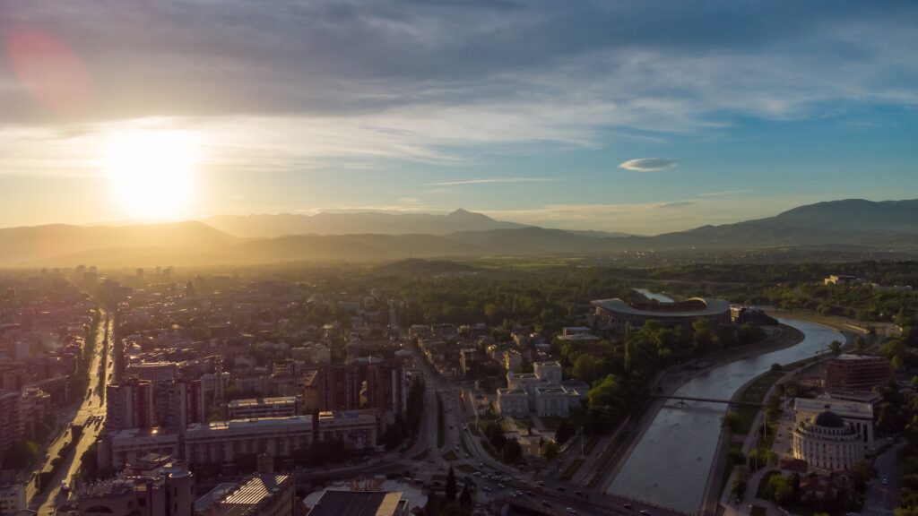 Skopje's city taken from above